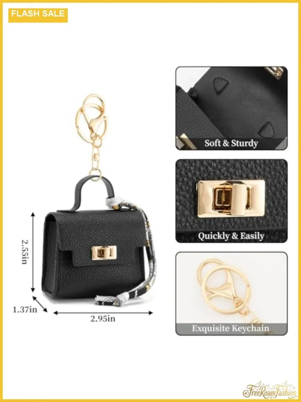 PU Leather Mini Backpack Keychain Coin Purse Twist-lock Change Pouch for Key